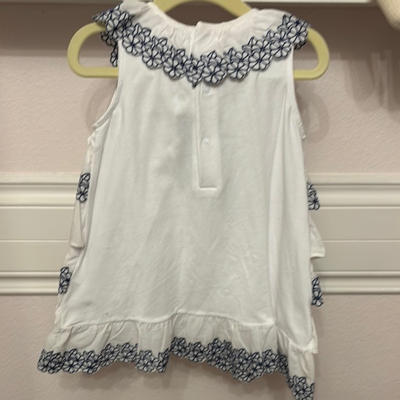 Mayoral Dress with Navy Floral Trim NWT - Picture 2 of 6